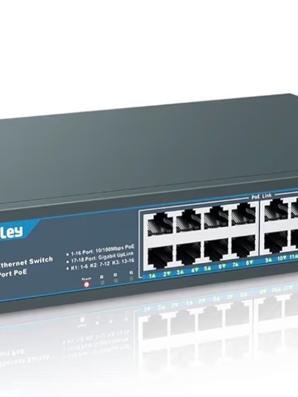 Yuanley Smart PoE Switch 802.3af/at High Power Plug and Play